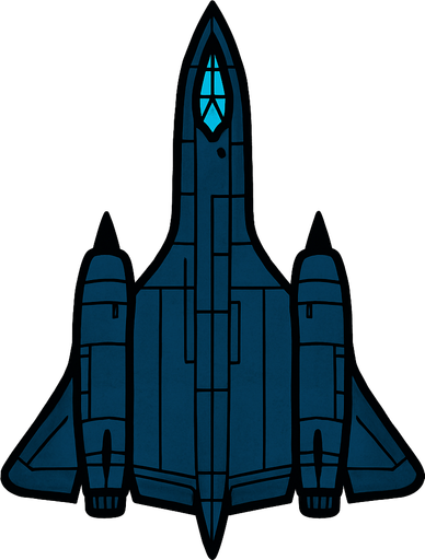 SR-71 uppifrån.
In-Game asset.  2d.  High contrast.  No shadows