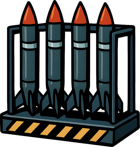 Missiles storage.
In-Game asset.  2d.  High contrast.  No shadows