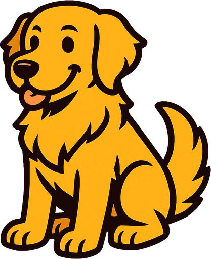 Debe ser perro golden.
In-Game asset.  High contrast.  No shadows