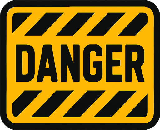 Danger.
In-Game asset.  2d.  High contrast.  No shadows