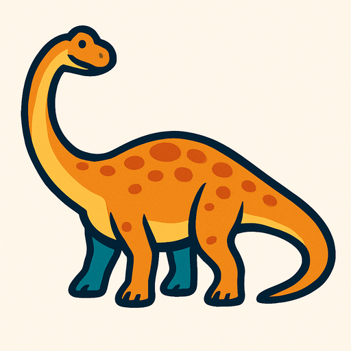 Diplodocus.
In-Game asset.  2d.  High contrast.  No shadows