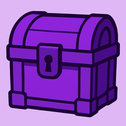 Purple box.
In-Game asset.  2d.  High contrast.  No shadows