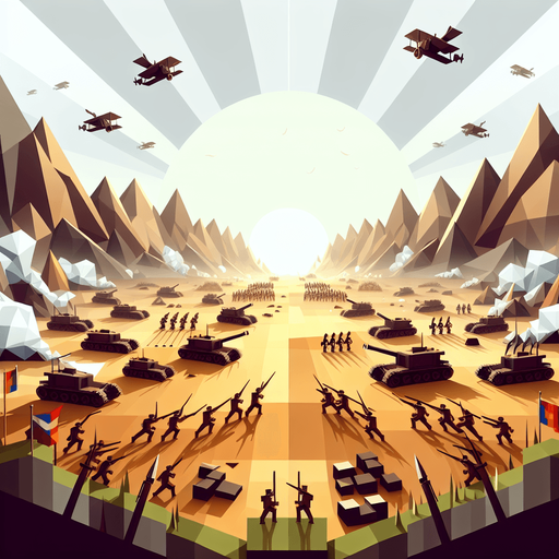 A 2d war symmetrical landscape low Polly.
Single Game Texture. In-Game asset. 2d. Blank background. No shadows.