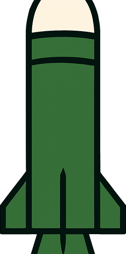 only green missiles with white caps, same as in the image, only one