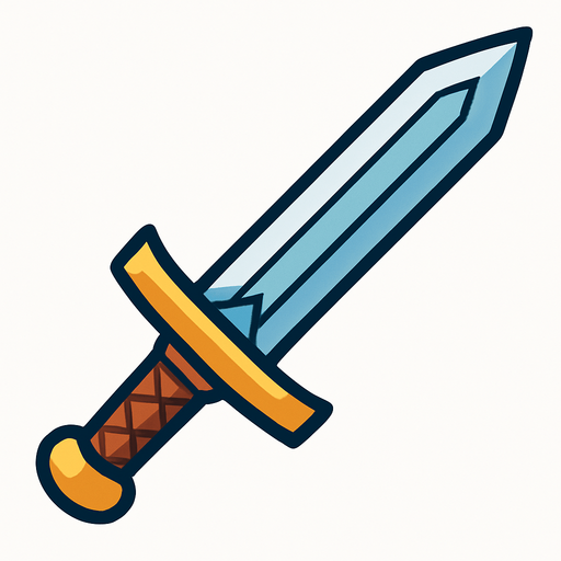 Sword.
In-Game asset.  2d.  High contrast.  No shadows