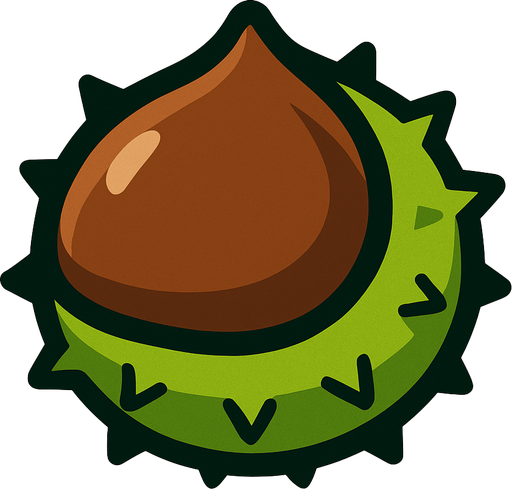 Chestnut.
In-Game asset.  2d.  High contrast.  No shadows