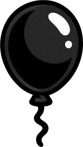 Black Balloon.
In-Game asset.  2d.  High contrast.  No shadows