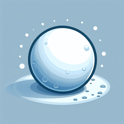 a round giant snowball, cartoon Single Game Texture. In-Game asset. 2d. Blank background. High contrast. No shadows.