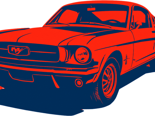 Ford mustang.
High contrast.  No shadows