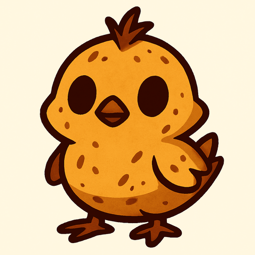 toprak civciv i.
In-Game asset.  2d.  High contrast.  No shadows