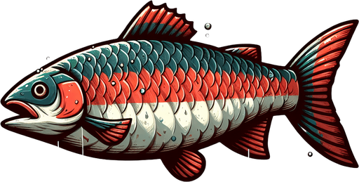 Make it a jumping fish.
Single Game Texture. In-Game asset. 2d. Blank background. High contrast. No shadows.
