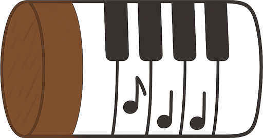 piano notası. No background. Transparent background. Blank background. No shadows. 2d. In-Game asset. flat