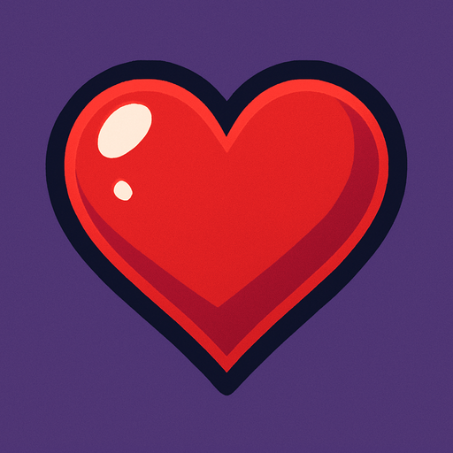 Heart.
In-Game asset.  High contrast.  No shadows