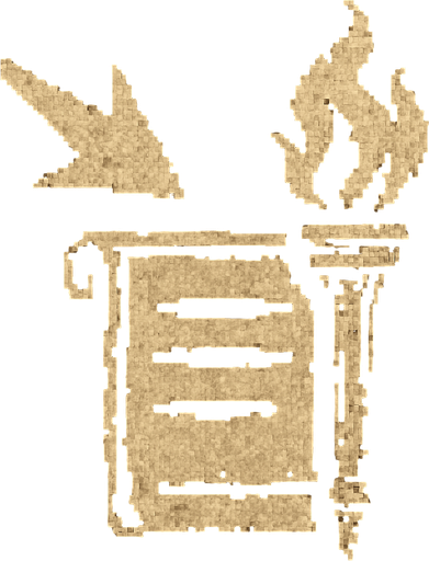 İpuçları icon Dark souls style 2d pixel art.
In-Game asset.  2d.  High contrast.  No shadows