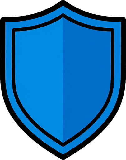 A blue shield.
In-Game asset.  2d.  High contrast.  No shadows