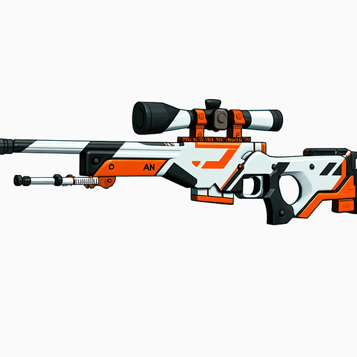 Awp Asimov ekle ve görünüş karikatür olmasın oyundakiyle aynı olsun.
In-Game asset.  2d.  High contrast.  No shadows