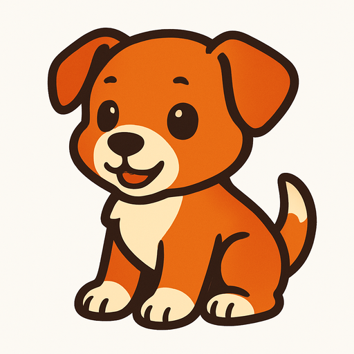 Chiot (animal).
In-Game asset.  2d.  High contrast.  No shadows