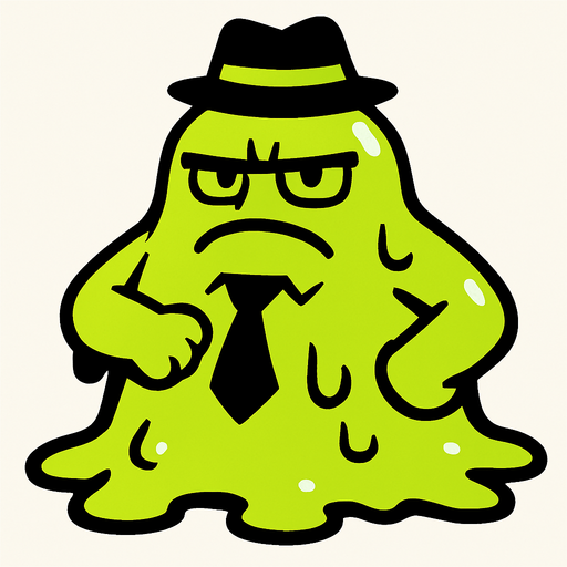 a slime boss enemy very strict.
In-Game asset.  2d.  High contrast.  No shadows