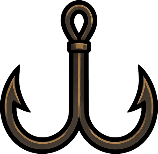 double pointed hook.
In-Game asset.  2d.  High contrast.  No shadows