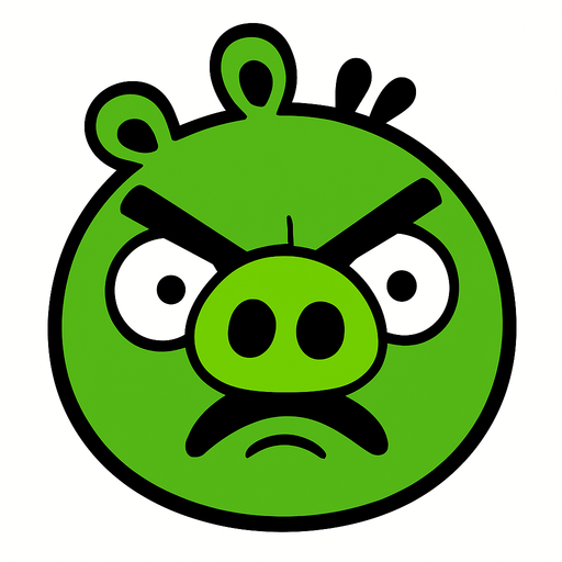 Pig Angry Bids.
In-Game asset.  2d.  High contrast.  No shadows