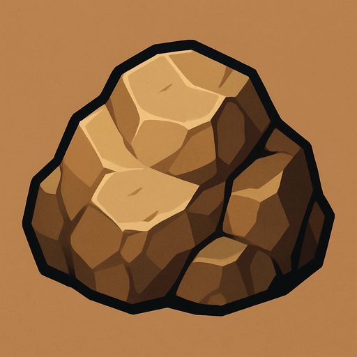 2d rock.
In-Game asset.  2d.  High contrast.  No shadows