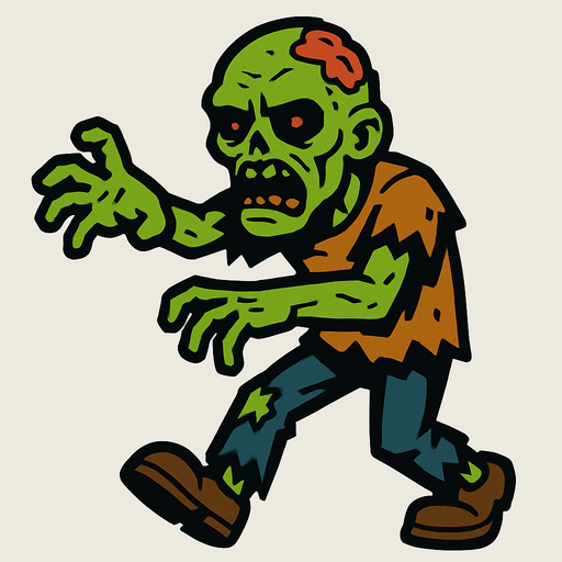 the zombie.
In-Game asset.  2d.  High contrast.  No shadows