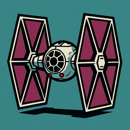 Tie fighter.
In-Game asset.  2d.  High contrast.  No shadows
