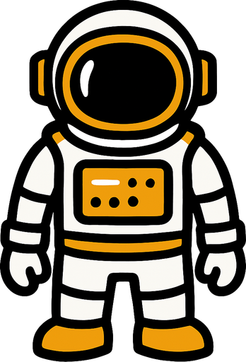 Create astronaut.
In-Game asset.  2d.  High contrast.  No shadows