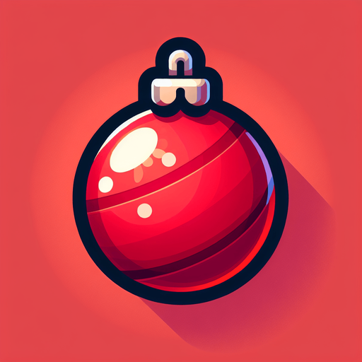 simple red christmas ornament 2d blank background high contrast no shadows in game asset Single Game Texture. In-Game asset. 2d. Blank background. High contrast. No shadows.