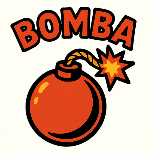 BOMBA.
In-Game asset.  High contrast.  No shadows