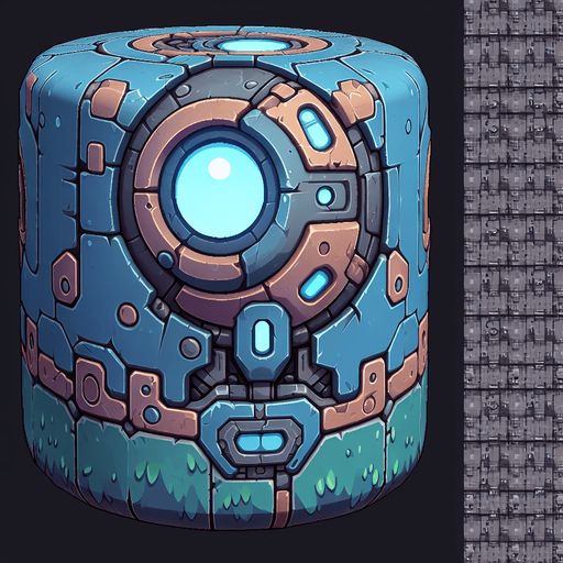 Bluno.
Single Game Texture. In-Game asset. 2d. Blank background. High contrast. No shadows.