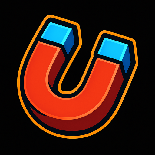 magnet.
In-Game asset.  2d.  High contrast.  No shadows