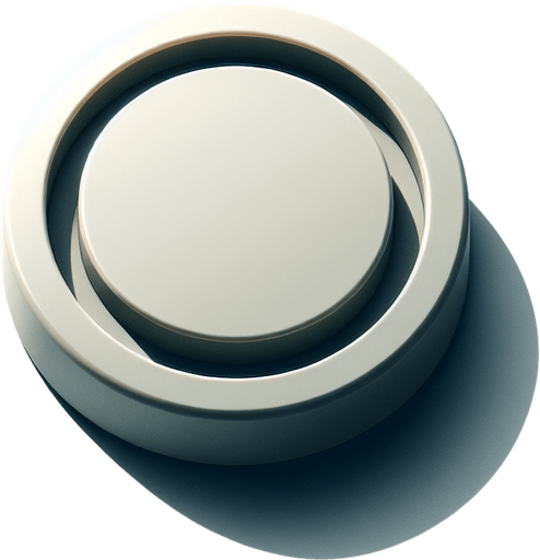 a single mat rounded empty button User interface