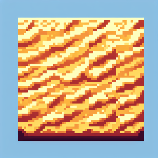 pixel art tiling of a desert sandy ground..
Single Game Texture. In-Game asset. 2d. Blank background. High contrast. No shadows.
