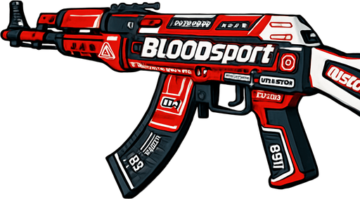 Cs2 deki ak 47 bloodsport skinini ekle.
In-Game asset.  2d.  High contrast.  No shadows