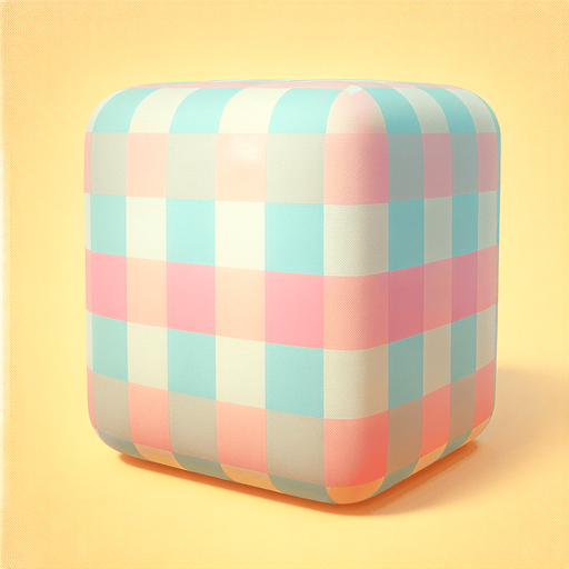 A checked pattern in nice soft pastel colors.
Single Game Texture. In-Game asset. 2d. Blank background. High contrast. No shadows.