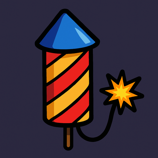 Firework.
In-Game asset.  2d.  High contrast.  No shadows