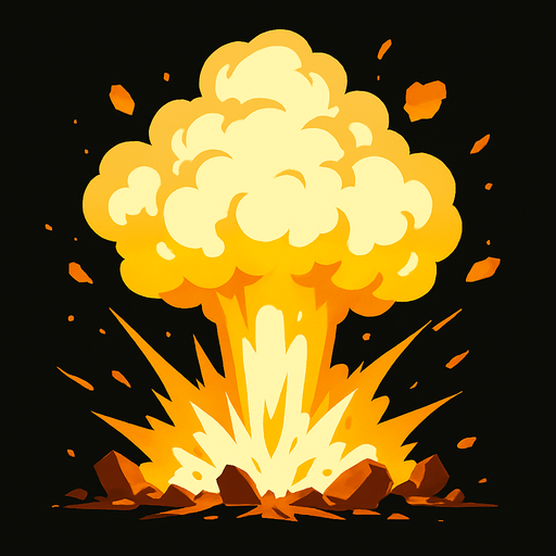 real explosion.
In-Game asset.  2d.  High contrast.  No shadows