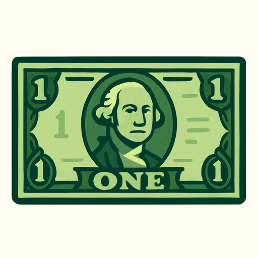 1 dolarlık para resmi olsun.
In-Game asset.  2d.  High contrast.  No shadows
