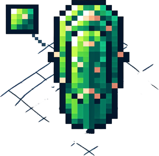 Pixelated cactus seen from above.
Single Game Texture.  In-Game asset.  2d.  Blank background.  High contrast.  No shadows