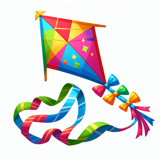 Kite.
Single Game Texture.  In-Game asset.  2d.  Blank background.  No shadows