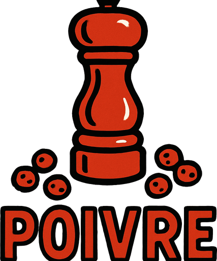 Poivre.
In-Game asset.  2d.  High contrast.  No shadows