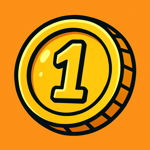 Coin.
In-Game asset.  2d.  High contrast.  No shadows