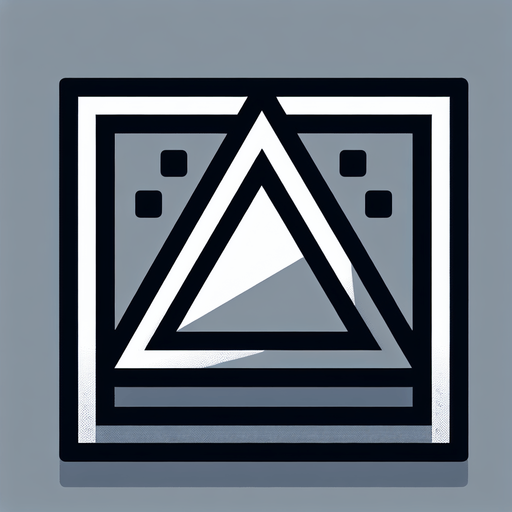 White triangle with sharp edges. White fill, thin outline, 2d, no shadows, blank background.
Single Game Texture. In-Game asset. 2d. Blank background. High contrast. No shadows.