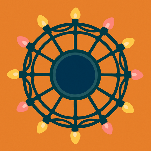 light Decoration top view.
In-Game asset.  2d.  High contrast.  No shadows