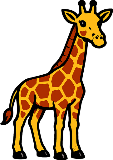 make a giraffe.
In-Game asset.  High contrast.  No shadows