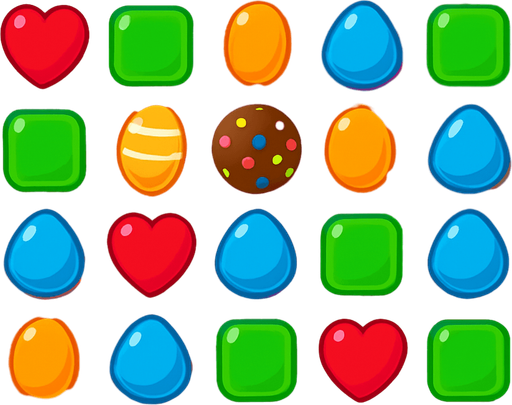 candy crush background.
In-Game asset.  2d.  High contrast.  No shadows