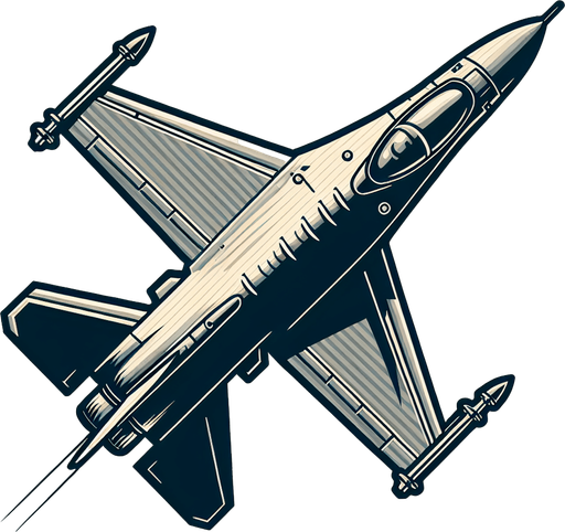 F16 2 boyut çapraz değil düz.
Single Game Texture. In-Game asset. 2d. Blank background. High contrast. No shadows.
