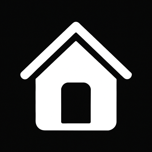 beyaz ev simgesi.
In-Game asset.  2d.  High contrast.  No shadows