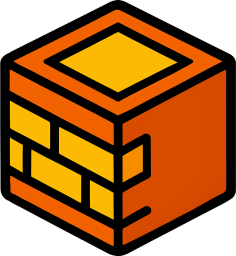 block.
In-Game asset.  2d.  High contrast.  No shadows